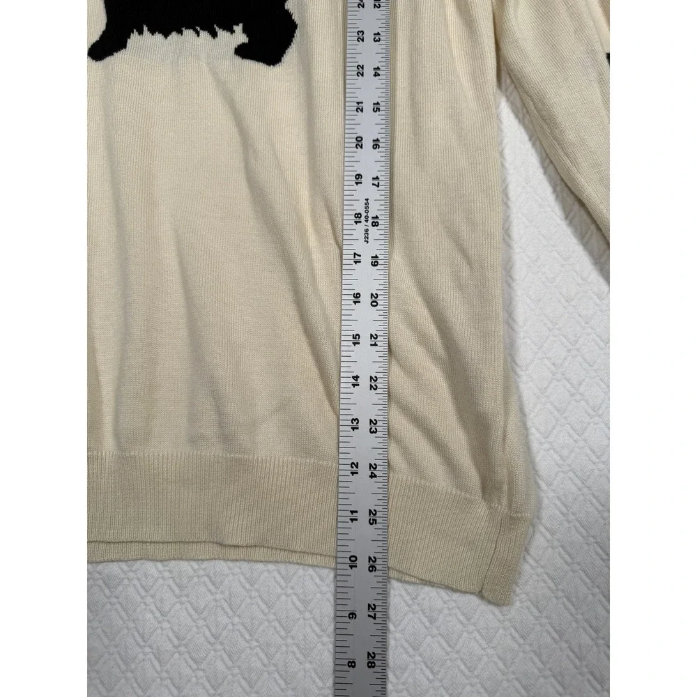 Sugarhill Boutique Scottie Sweater NWT Cream Black Polka Dot Dog Knit USA 8 UK14 - Picture 4 of 8